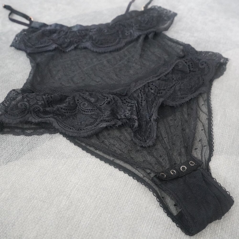 Honey Birdette Sofia Bodysuit Black Medium